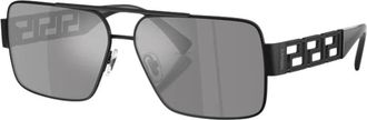 Versace Navigator Zonnebril - Heren - Zonnebrillen - Zwart - 61 MM - Accessoires