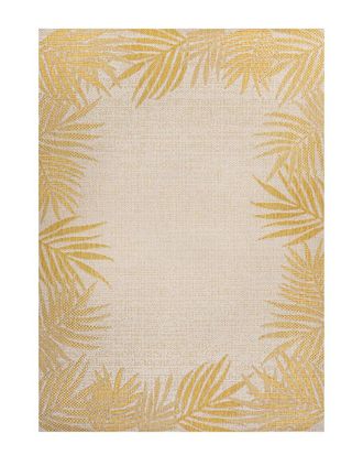 Jonathan Y Designs Jonathan Y Isla Coastal Cottage Palm Frond Border Indoor/Outdoor Area Rug