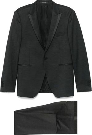 Tagliatore Kostuums, Heren, Zwart, L, Wol, Single Breasted Suit