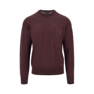Emporio Armani Virgin wool sweater with Eagle embroidery Man XXL