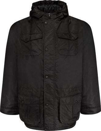 KAM Mens Big Size Padded Hooded Zip Up Black Jacket Coat 2XL 3XL 4XL 5XL 6XL