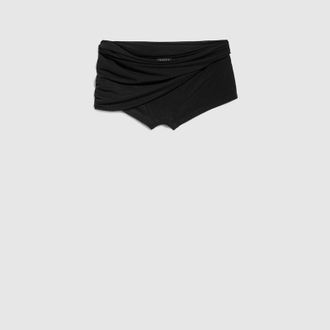 Gucci Cr&ecirc;pe Jersey Draped Shorts, Black, Ready-to-wear