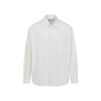 Christophe Lemaire Cotton-Silk Blend Shirt With Classic Collar