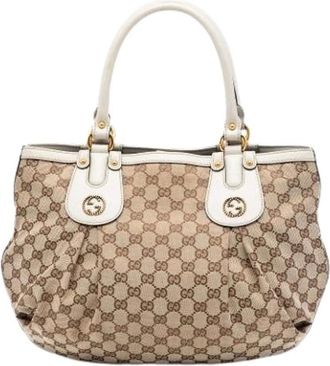 Gucci Pre-owned Handbags, female, Beige, Size: ONE SIZE Pre-owned Scarlett Tote