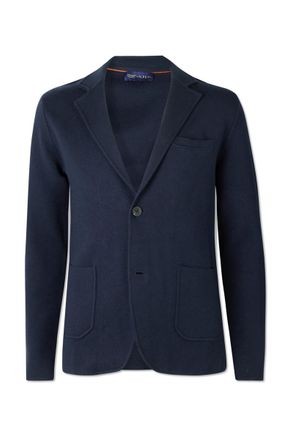 N.Peal + Stanley Tucci Cotton, Silk and Cashmere-Blend Blazer