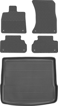 OEM Juego De Alfombrillas De Goma Para Audi Q5 Ii Suv A Partir De 2017 + Alfombrilla Para El Maletero