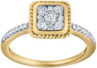 LuvMyJewelry Caelina 0.50 Ct 10K Gold Diamond Ring in 10K Yellow Gold at Nordstrom, Size 7