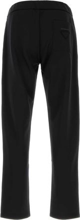 Prada Mens Black Tech Fabric Pant Nero Exterior: Polyester Elastane Pantaloni Trousers