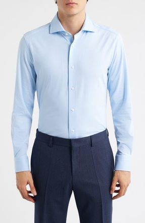BOSS Hays Kent Dress Shirt in Open Blue at Nordstrom, Size 15.5 - R