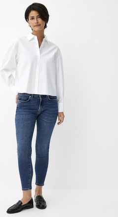 HUGO BOSS Womens Medium-indigo cropped stretch jean Fit: Slim leg, mid rise