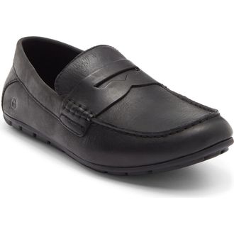 B&oslash;rn Liam Penny Loafer in Black Leather at Nordstrom Rack, Size 10.5