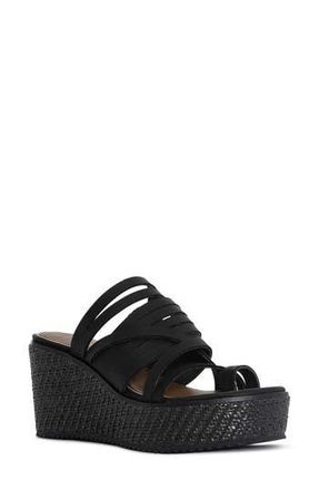 Donald J Pliner Platform Wedge Sandal in Black at Nordstrom Rack, Size 10