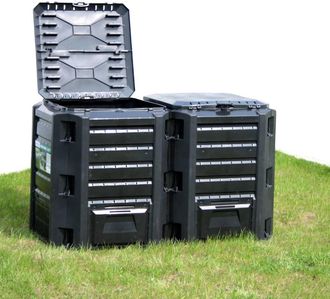 vidaXL Compostador De Jard&iacute;n Negro 800 L Vidaxl