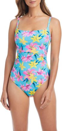Bleu Rod Beattie Floral Underwire One-Piece Swimsuit in Waterfall at Nordstrom, Size 12
