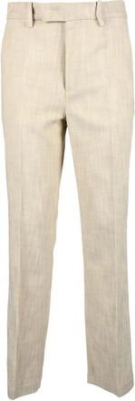 Department Five Elegante Viscose Broek - Dames - Wijde Broeken - Beige - M - Polyester - Broeken