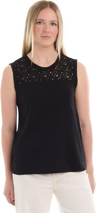 Wilt Shell with Lace Yoke Top in Black at Nordstrom, Size X-Small