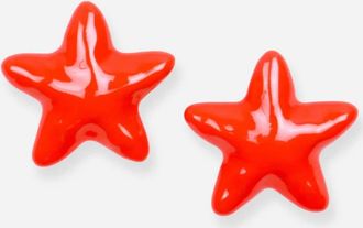 Julietta Womens Stellar Earrings In Red