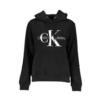 Calvin Klein Zwarte Katoenen Sweater met Capuchon - Dames - Hoodies - Zwart - 2XS - Katoen - Hoodies & sweatvesten