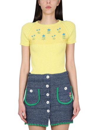 Cormio Floral Embroidered Fitted Jersey