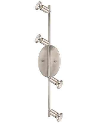 Eglo Eglo Buzz 4 Light Fixed Track Light With Matte Nickel Finish & Adjustable Lamp Heads