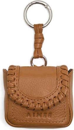 Aim&eacute;e All For Love Leather Bag Charm in Latte at Nordstrom
