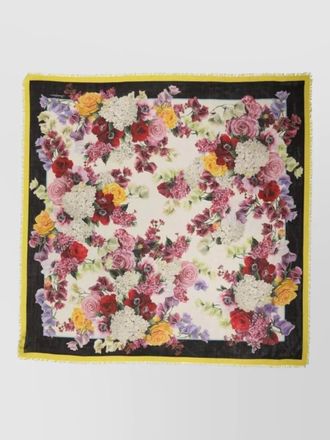 Dolce & Gabbana cashmere silk floral square scarf