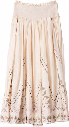 Maria Cher Womens Lombard Lee Midi Skirt In Ecru