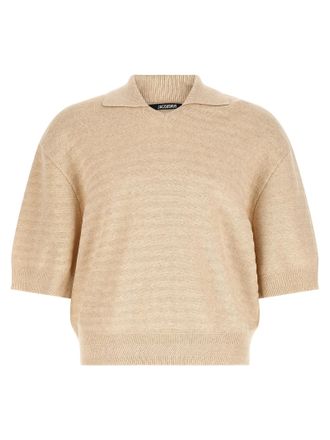 Jacquemus Beige Cotton Polo Mens Shirt