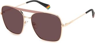 Polaroid 6201/S/X Zonnebril - Dames - Zonnebrillen - Geel - 59 MM - Accessoires