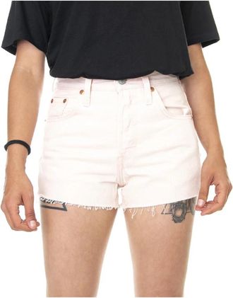 Levi's Denim Bermuda Shorts Lente Zomer - Dames - Denim shorts - Roze - W25 - Denim - Korte Broeken