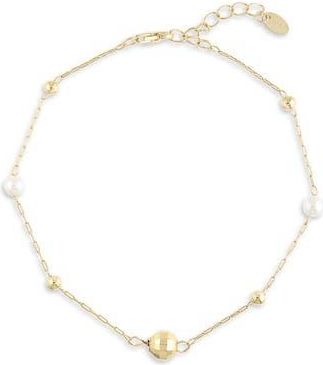 Argento Vivo Freshwater Pearl Ball Cluster Line Bracelet in Gold at Nordstrom Rack