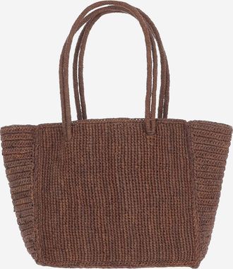 MC2 Saint Barth Womens Raffia Handbag Brown Handbags Hand Bags