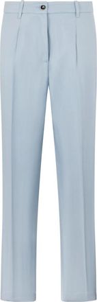 Nine In The Morning Rechte Linnen Broek - Dames - Straight fit broeken - Blauw - 3XS - Linnen - Broeken