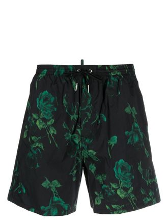Dsquared2 Costume da bagno con stampa - Nero