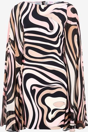 Pucci Kurzes Kleid aus Seide Marmo