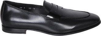 Santoni 18399 PHF N01 - Heren - Loafers - Zwart - 42 EU - Leer - Schoenen