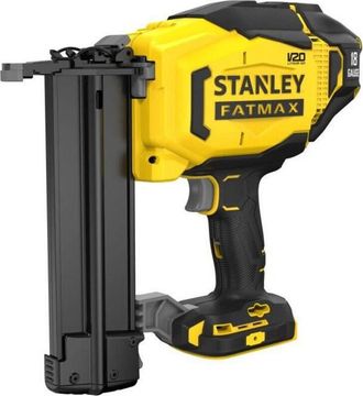 Stanley Sfmcn618b, Clavadora Inal&aacute;mbrica, Montaje De Molduras Y Madera, Ajuste Sin Herramientas, Compatible Sistema V20, Bater&iacute;a No Incluida, Negro Con Amaril