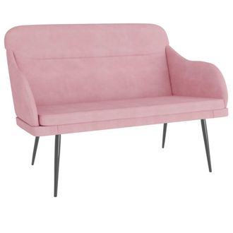 vidaXL Banco De Terciopelo Rosa 110x76x80 Cm Vidaxl