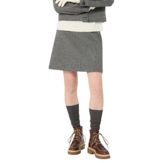 Max Mara Rokken, Dames, Grijs, 2Xs, Wol, Raffinata Rok