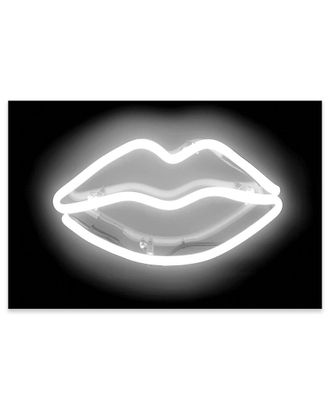 iCanvas Icanvas Neon Lips Print On Acrylic Glass By Hailey Carr