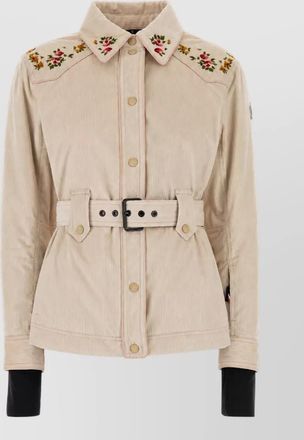 Moncler corduroy down fitted jacket