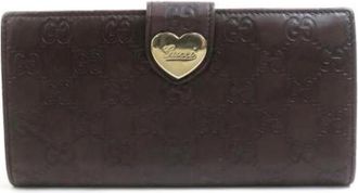 Gucci Pre-owned Leren Portemonnee - Dames - Vintage Accessoires - Bruin - ONE Size - Leer - Vintage
