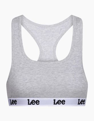 Lee Womens Diana Scoop Neck Slim Fit Bra - Grey - Size: 14