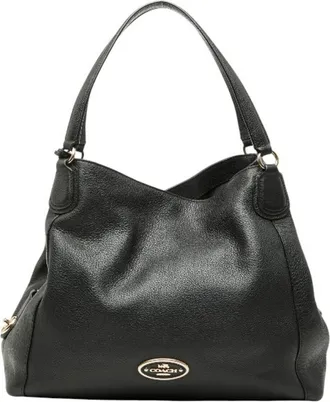 Coach Black Leather Tote Bag (Pre-Owned)