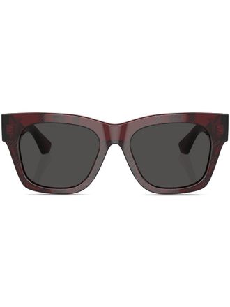 Burberry Sunglasses Occhiali da sole con montatura wayfarer a quadri - Rosso
