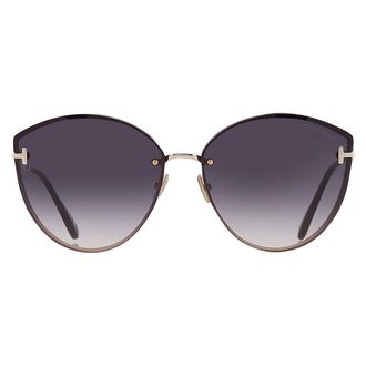 Tom Ford Evangeline Smoke Gradient Cat Eye Ladies Sunglasses FT1106 28B 63