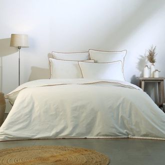 Febronie Juego de cama (65x65) algod&oacute;n blanco / caramelo 260x240