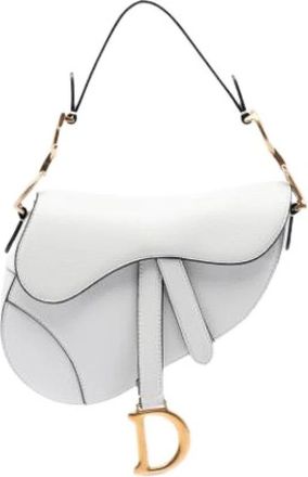 Dior Pre-owned Saddle Schoudertas - Dames - Vintage Schoudertas - Wit - ONE Size - Leer - Vintage