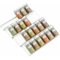 OEM Estante Para Especias Extensible De 4 Niveles En Pvc Transparente - Dimensiones 45 X 33 Cm - Caj&oacute;n Para Especias, Condimentos Y Hierbas - Crezuo - Cre