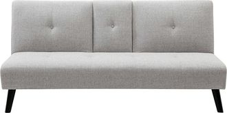 VENTE-UNIQUE.COM Sof&aacute; cama poli&eacute;ster 3 plazas gris claro 182x91cm